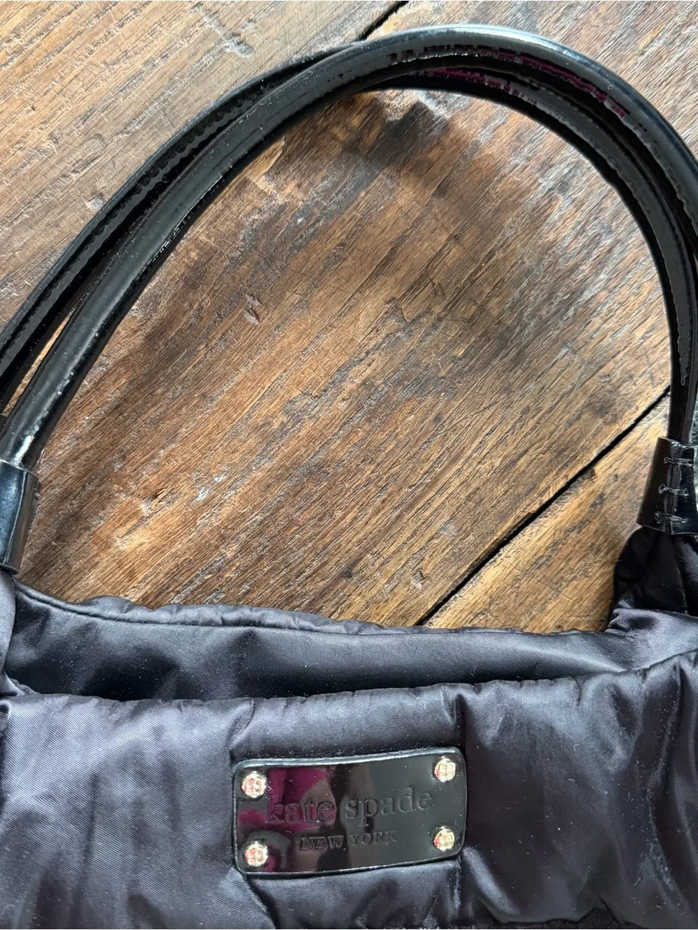 Kate Spade Nylon Quilted Shoulder Bag - Black